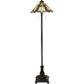 QUOIZEL Staande LED Lamp Inglenook | 2X E27 Max 60W | Valiant Bronze