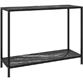 vidaXL Wandtafel 100x35x75 cm gehard glas zwart
