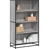 vidaXL Boekenkast 80,5x35x139 cm bewerkt hout grijs sonoma eikenkleur