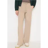 Cecil Dames Broek met wijde pijpen in keperstof - Beige - XXL