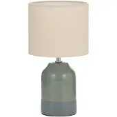 Pauleen LED Tafellamp Sandy Glow - E14 - Max. 20W - Woonkamer, Slaapkamer & Eetkamer - Crème/Groen