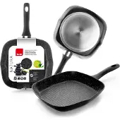 Ibili Natuurlijke Geribbelde Grill 28x28 Cm