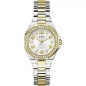 GUESS Analoog horloge 'CONTESSA' goud / zilver