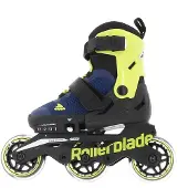 Rollerblade Rolschaatsen - Microblade 3WD - Blue/Limoen - In - - 28/32 - Rolschaatsen