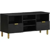 vidaXL Tv-meubel 100x33x46 cm bewerkt hout zwart