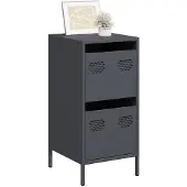 vidaXL Dressoir 35x39x73,5 cm koudgewalst staal antracietkleurig
