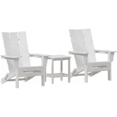 vidaXL Tuinstoel 3 st Wit Polyetheen