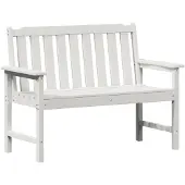 vidaXL Tuinbank Wit 120 x 59 x 88 cm HDPE