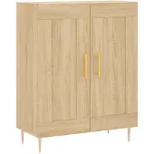 vidaXL Hoge kast 69,5x34x180 cm bewerkt hout sonoma eikenkleurig