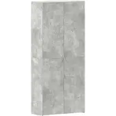 vidaXL Schoenenkast 80 x 35.5 x 180 cm Bewerkt hout Grijs