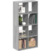 vidaXL Kamerscherm / boekenkast 69,5x29x137,5 cm hout grijs sonoma eik