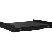 vidaXL Opbergbedframe, zwart, eikenlook, 140 x 190 cm