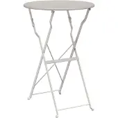 vidaXL Bistrotafel, beige, Ø 50 x 71 cm, met poedercoating van staal