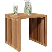 vidaXL Tuin bijzettafeltje bruin, 45 x 45,5 x 45,5 cm, massief teakhout
