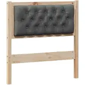 vidaXL Hoofdbord Anders Bruin en donkergrijs 80 cm Massief grenenhout