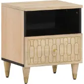 vidaXL Nachtkastjes 2 st 40x33x46 cm massief mangohout