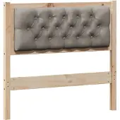 vidaXL Hoofdbord Anders Bruin en taupe 90 cm Massief grenenhout
