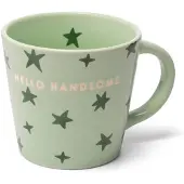 Vondels cappuccino mok stars HELLO HANDSOME green (250 ml)