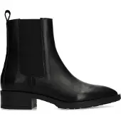 Manfield Zwarte leren chelsea boots | Maat 41