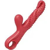 Monster Fuck - vibrator met clitorisstimulator en tentakels - rood