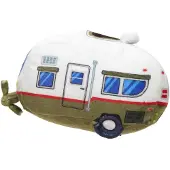 BARK hairstream trailer caravan pluche groen / wit 20x11x12 cm