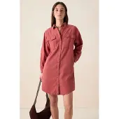 Sissy-Boy Donkerrode midi jurk met ceintuur | Maat: S