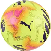 Puma Orbita Cup Premier League Lights voetbal, Geel/Meerkleurig, Maat 4
