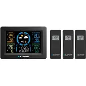 Blaupunkt - Weerstation met hygrometer / luchtdruk / voorspelling - 3 sensoren - Zwart
