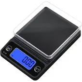 INF Sieradenweegschaal / koffieweegschaal / zakweegschaal met hoge precisie Black M 500g / 0.1g