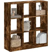 vidaXL Boekenkast 102x32x108 cm bewerkt hout gerookt eikenkleurig