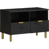 vidaXL Tv-meubel 70x33x46 cm bewerkt hout zwart