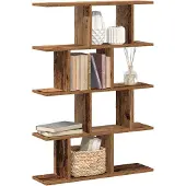 vidaXL Wandschap kubus 12 vakken bewerkt hout oud houtkleurig