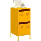 vidaXL - Dressoir - 35x39x73,5 - cm - koudgewalst - staal - mosterdgeel