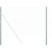 vidaXL - Hekpaal - 2 - st - Groen - Poedercoated - staal