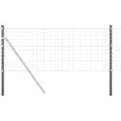 vidaXL - Hekpaal - 12 - st - Grijs - 110 - cm - Poedercoated - staal
