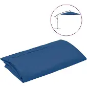 vidaXL Vervangingsdoek voor zweefparasol 350 cm azuurblauw