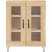 vidaXL Hoge kast 69,5x34x180 cm bewerkt hout sonoma eikenkleurig