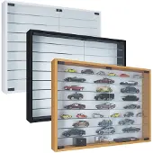 VCM MandosaXXL glazen vitrines wandmontage 2 glazen deuren wit.