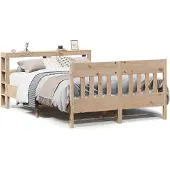 vidaXL Bedframe zonder matras massief grenenhout 140x190 cm