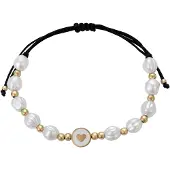 Gaya Armband goud / zwart / wit