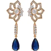 NAEMI Oorbellen blauw / goud / transparant