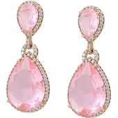 NAEMI Oorbellen goud / rosa / transparant