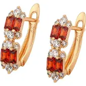 NAEMI Oorbellen goud / rood / transparant