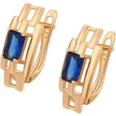 Gaya Oorbellen donkerblauw / goud