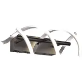 TRIO Design wandlamp Sequence geborsteld metaal