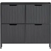 SoBuy Schoenenkast - Zwart - 100x19x91 cm