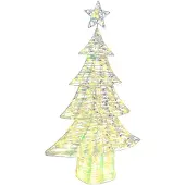 vidaXL Kerstboom 160 LED's Warmwit 150 cm PET