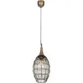 TRIO SORAYA - Hanglamp - Oud messing - excl. 1x E27 4 W - Plafondbevestiging - In hoogte verstelbaar