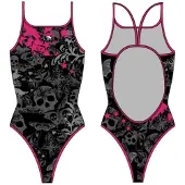 Turbo Skull Butterflyers Stars Swimsuit Zwart M Vrouw
