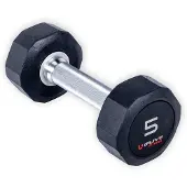 Olive Rubber Pro-style 5kg Dumbbell Zilver 5 kg